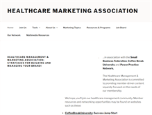 Tablet Screenshot of healthcaremarketingassociation.com